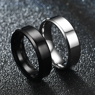 Wide Anti-rust Men Ring Stainless Steel (golden| blue)